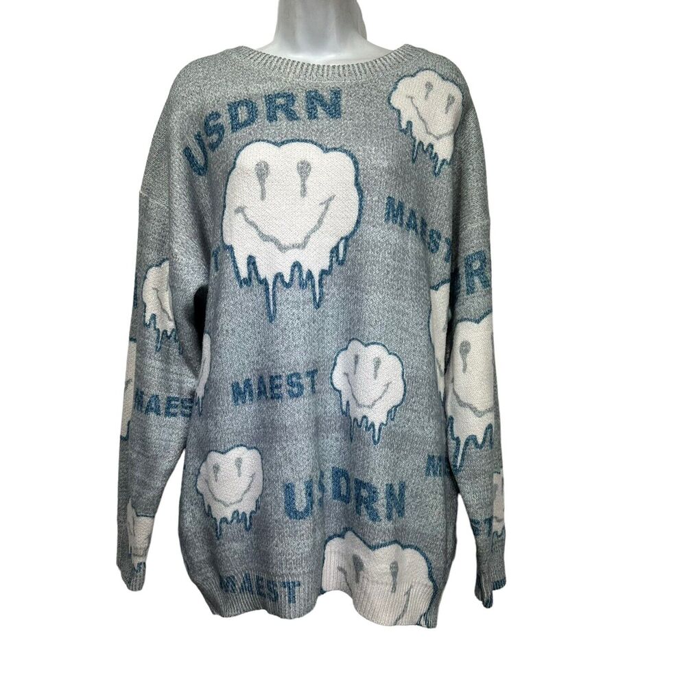 aelfric eden blue pullover sweater Size XL